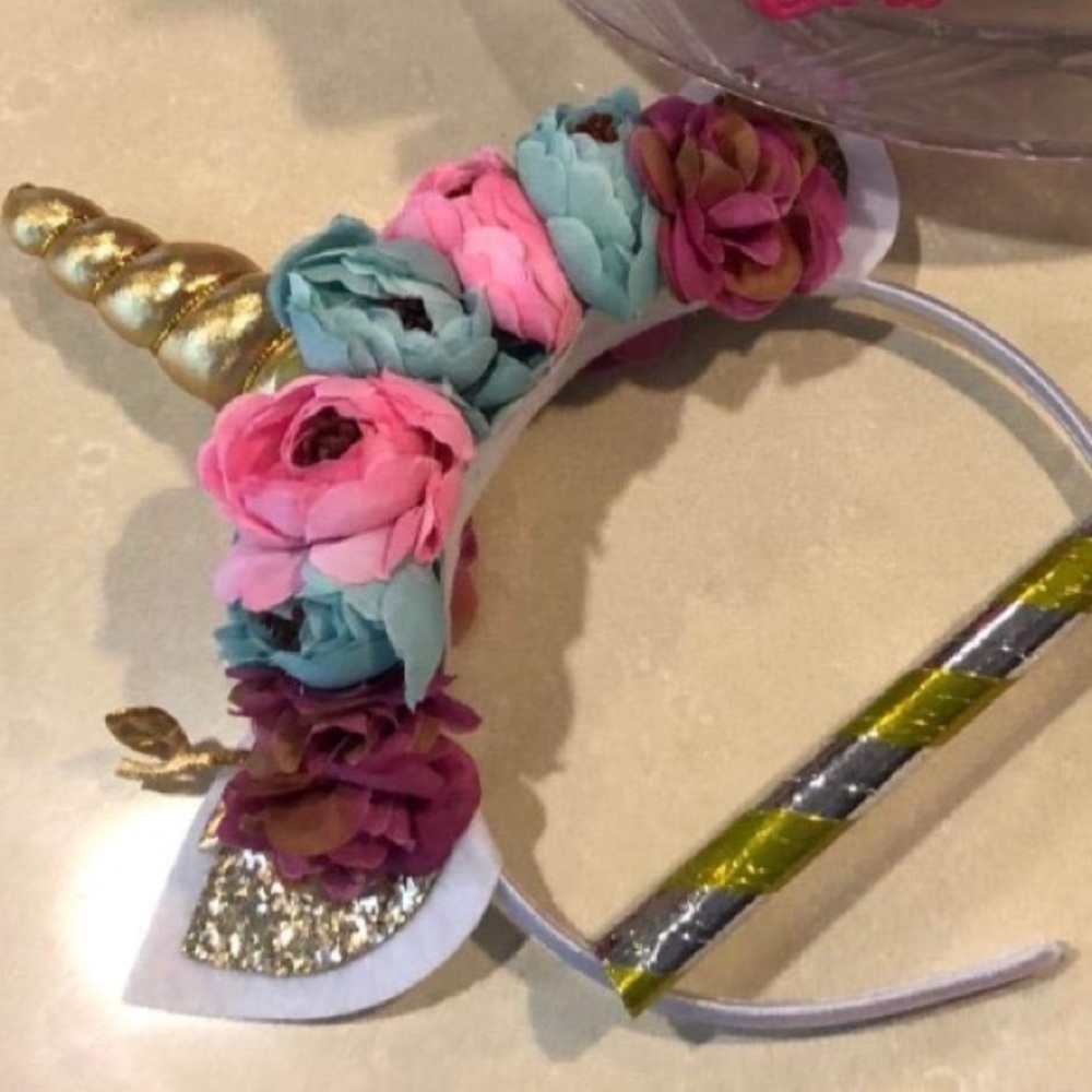 Unicorn 🦄 FLOWER HEADBAND festival ITEM *NWT* - Picture 2 of 8